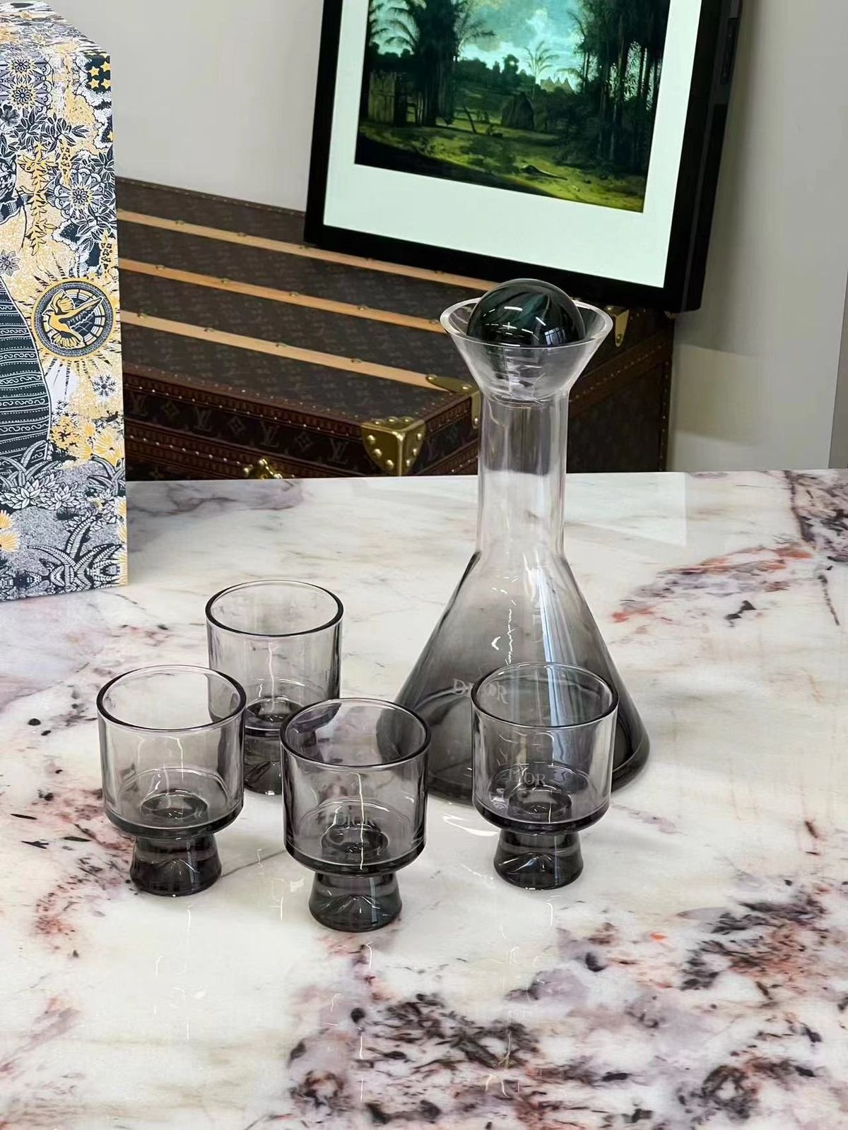 A jug and four glasses - Image 2 of 2